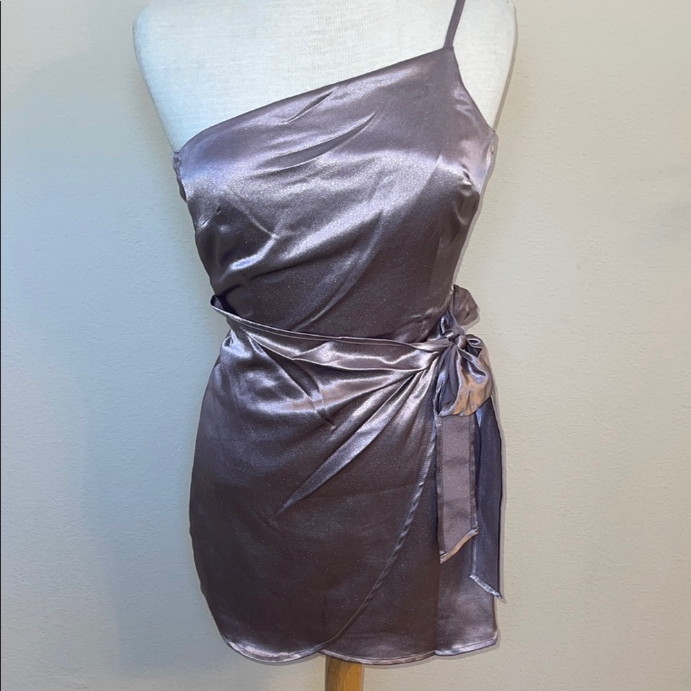 Speechless Lavender Ruched One Shoulder Cocktail Dress XS